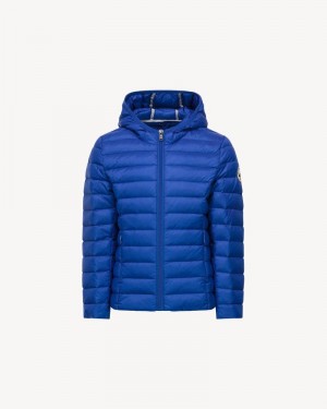 JOTT Carla Light Hooded Dunjackor Barn Kungsblått Blå | AAS-9657