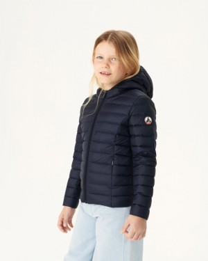 JOTT Carla Lätta Hooded Dunjackor Barn Marinblå | ODW-1891