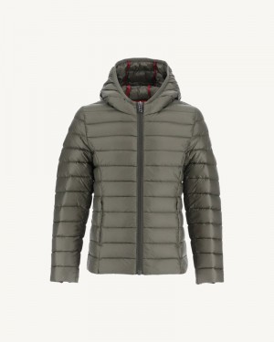 JOTT Carla Lätta Hooded Dunjackor Barn Olivgröna | XXD-7637