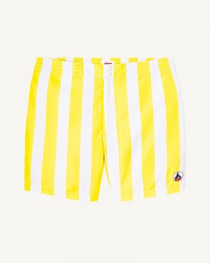 JOTT Deauville Stripe Swim Shorts Herr Gröna Vita | RZA-9631