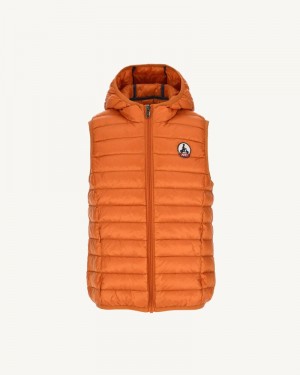 JOTT Djam Ärmlös Dunjackor Barn Orange | ZUK-6658