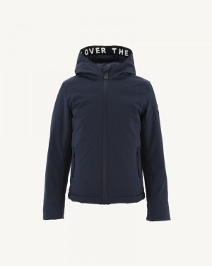 JOTT Ghiaccio Hooded Dunjackor Barn Marinblå | WFA-4892