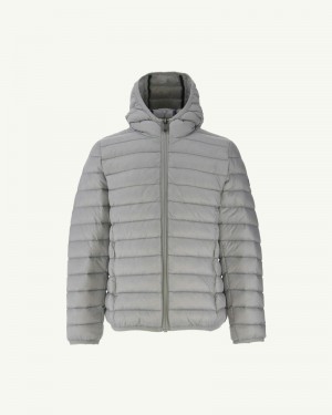 JOTT Hugo Lätta Hooded Dunjackor Barn Ljusgrå | PXQ-1271