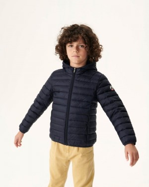 JOTT Hugo Lätta Hooded Dunjackor Barn Marinblå | EFR-4716