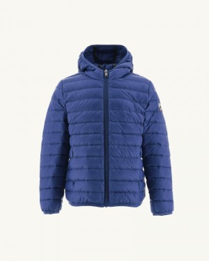 JOTT Hugo Lätta Hooded Dunjackor Barn Mörkblå | XBK-7348