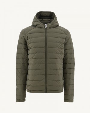 JOTT Lenny Lätta Hooded Pufferjackor Herr Olivgröna | DXI-3710