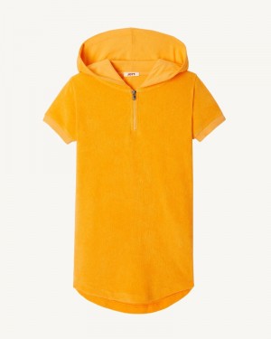 JOTT Mini Hooded Bomull Terry Klänning Barn Rosa | IVN-0659