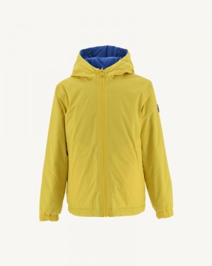 JOTT Rosso Reversible Ultralight Hooded Dunjackor Barn Citron Blå | DAB-0034
