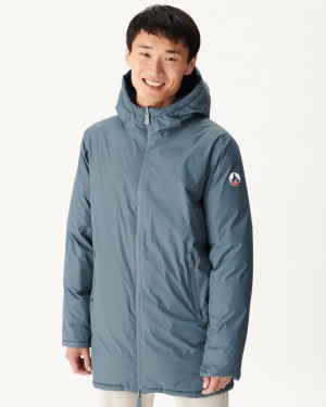 JOTT Toronto Great Cold Reversible Hooded Jacka Herr Marinblå Blå | ZYN-6164