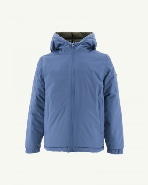 JOTT Zurich Reversible Dunjackor Barn Blå Olivgröna | QQJ-0319