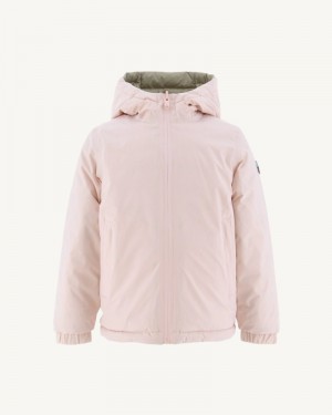 JOTT Zurich Reversible Dunjackor Barn Ljusrosa Beige | WSB-5690