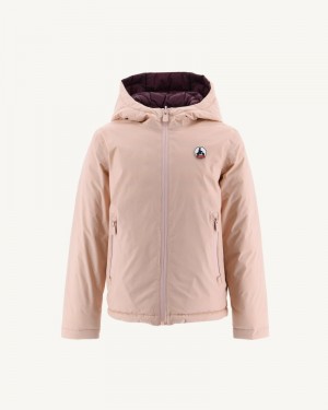 JOTT Zurich Reversible Hooded Dunjackor Barn Ljusrosa Lila | AAH-4738